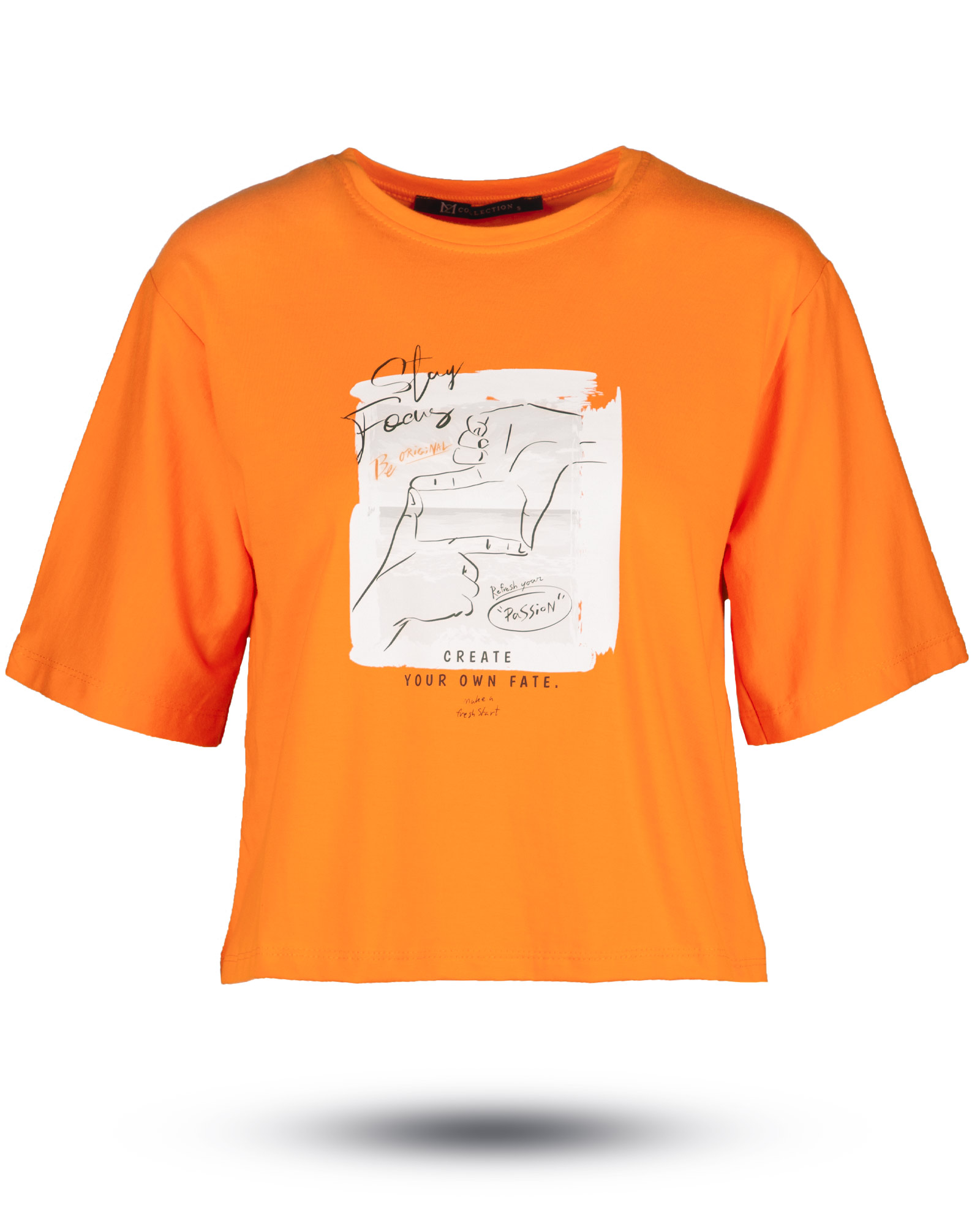 نیم تنه نخی 168901- نارنجی تیره (1)