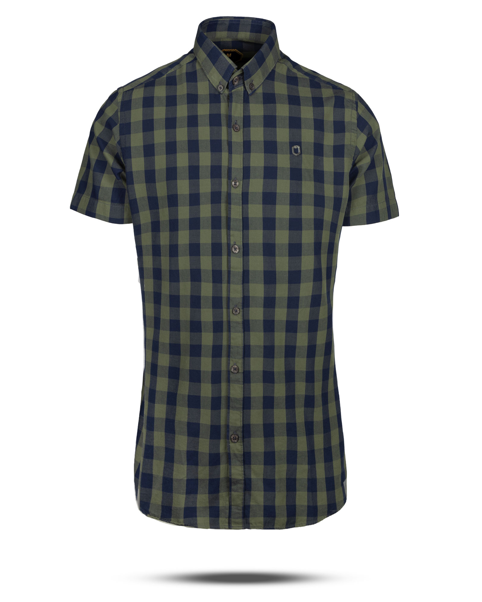 پیراهن چهارخانه مردانه 4018 - زیتونى