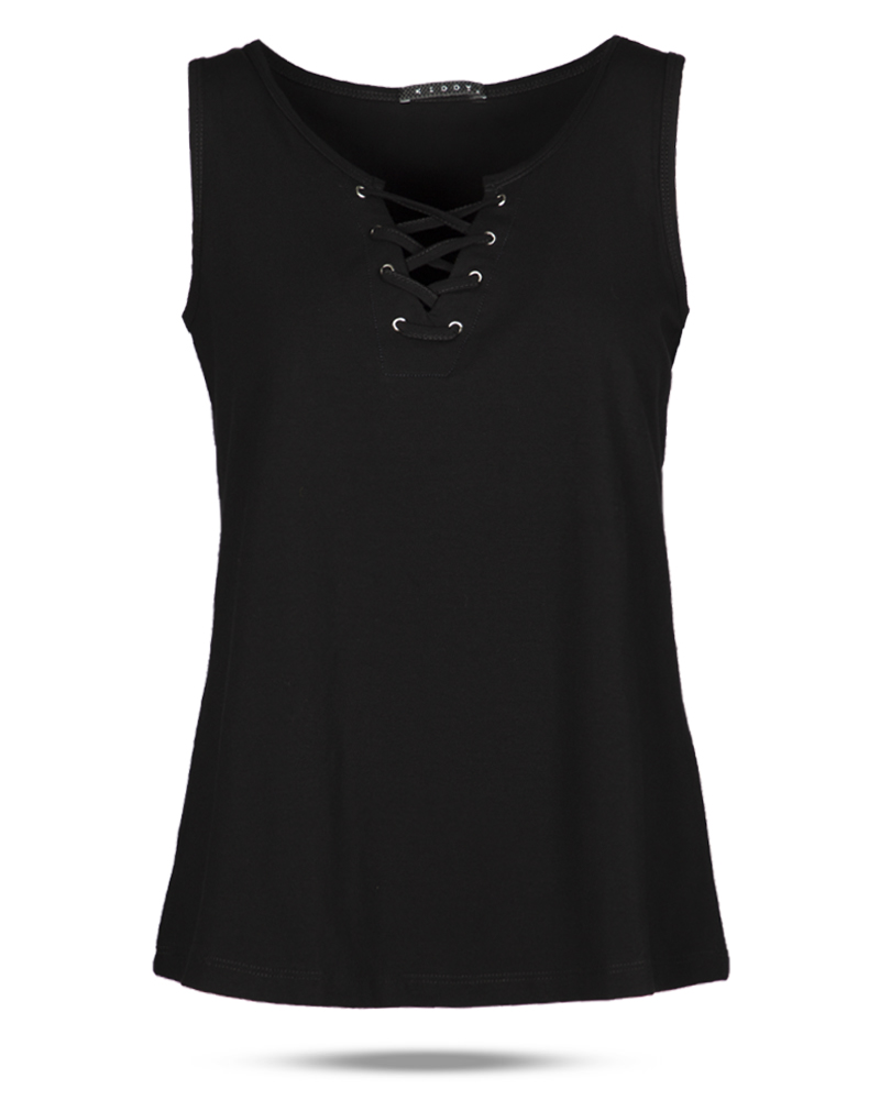 تاپ نخی زنانه 1358- مشکی (1)