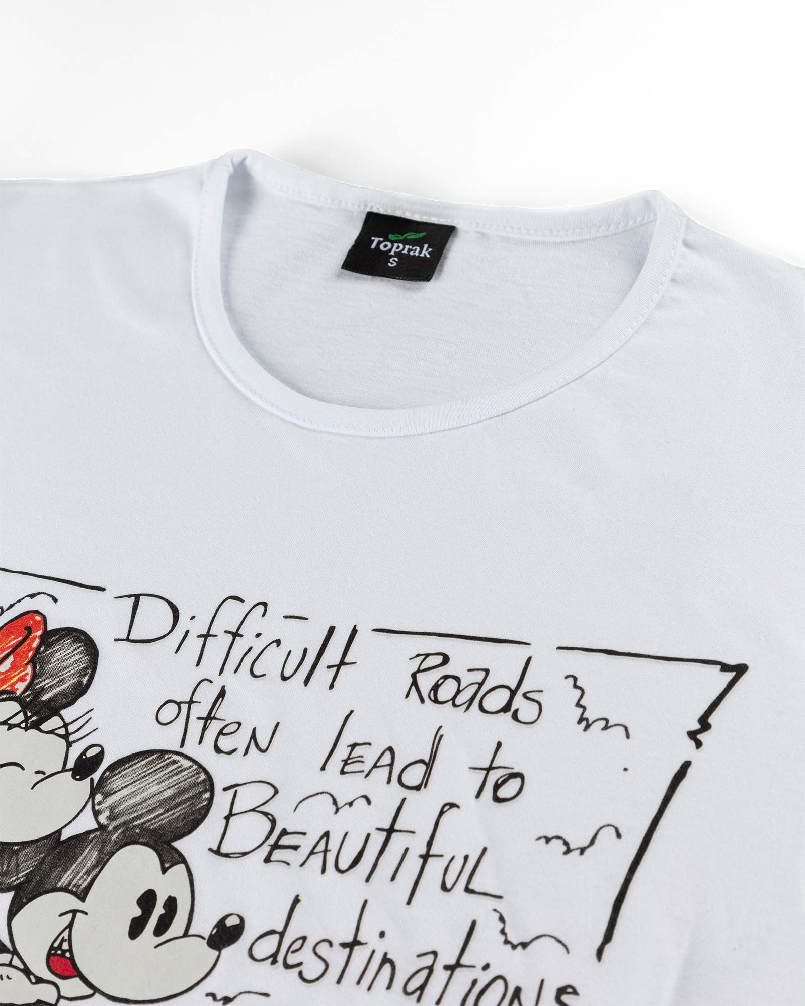 تیشرت طرح دار زنانه 152801- سفید (2)