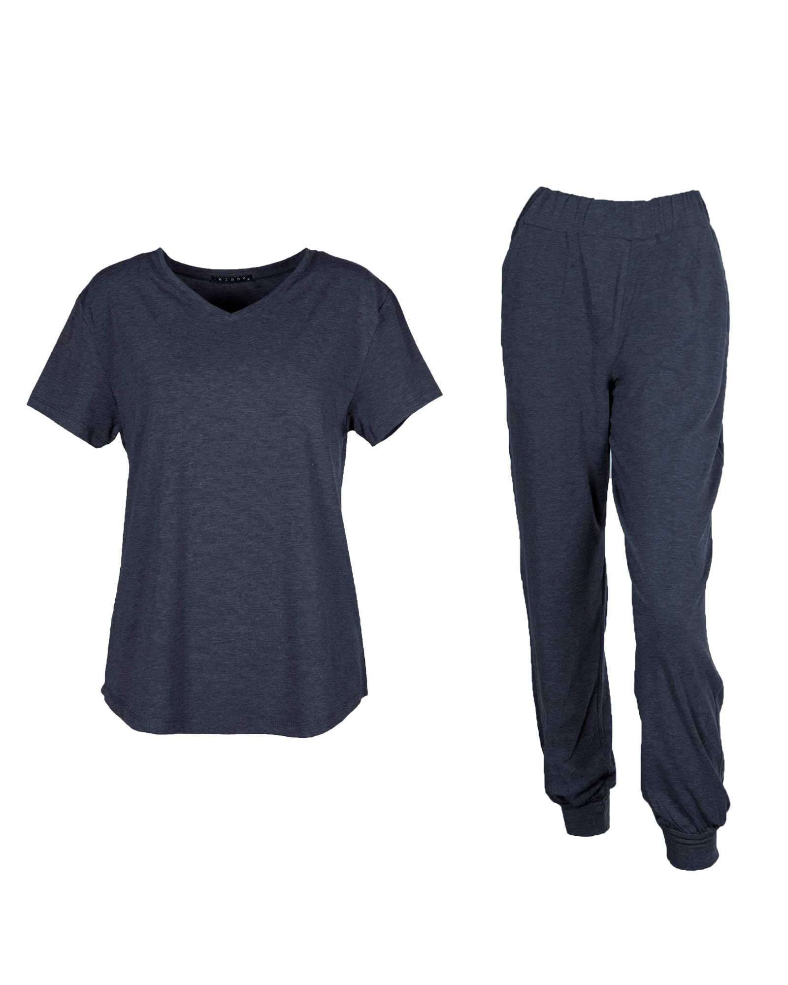 ست تیشرت و شلوار زنانه 1365+1366- سرمه ای (1)