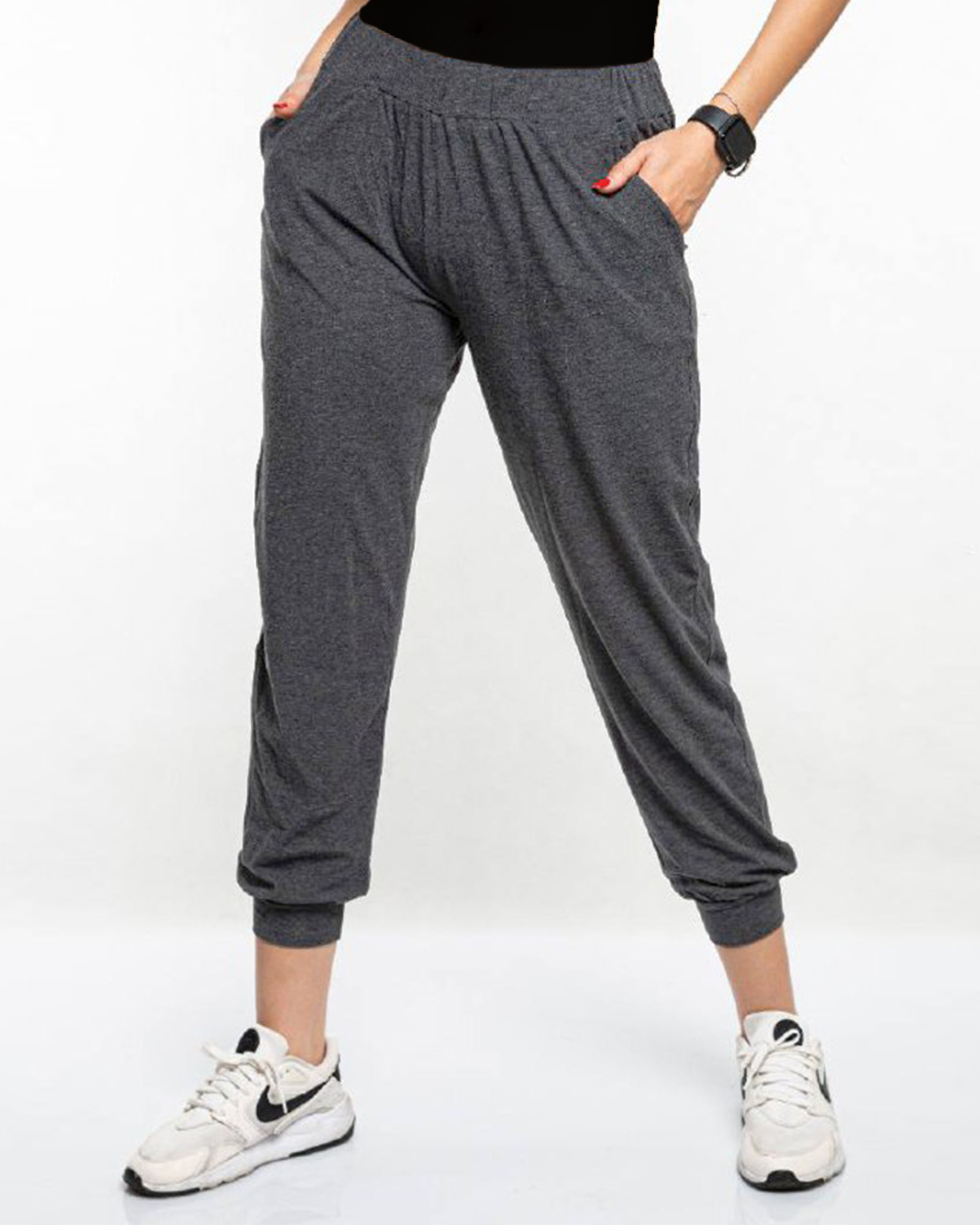 ست تیشرت و شلوار زنانه 1365+1366- ملانژ (8)