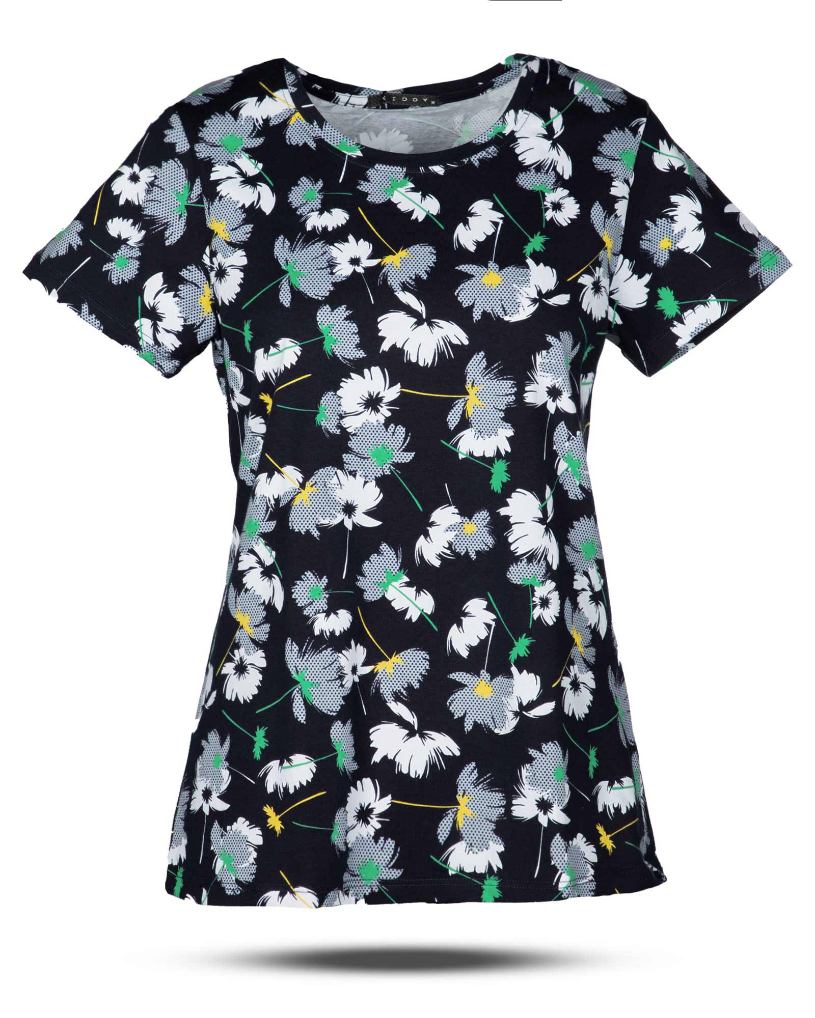 ست تیشرت و شلوار زنانه 1384+1383- سبزچمنی (2)