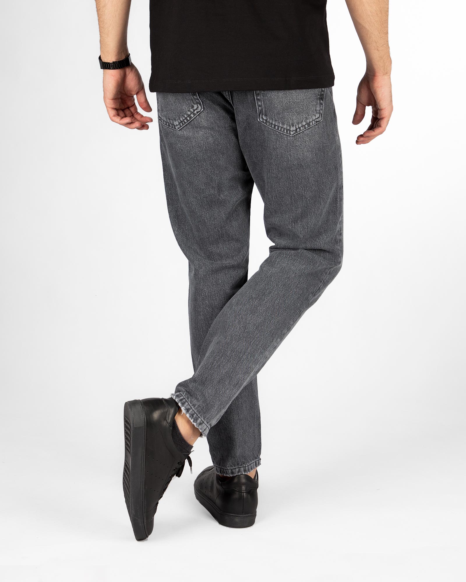 شلوار مام استایل مردانه MOM509 - دودی تیره (3)