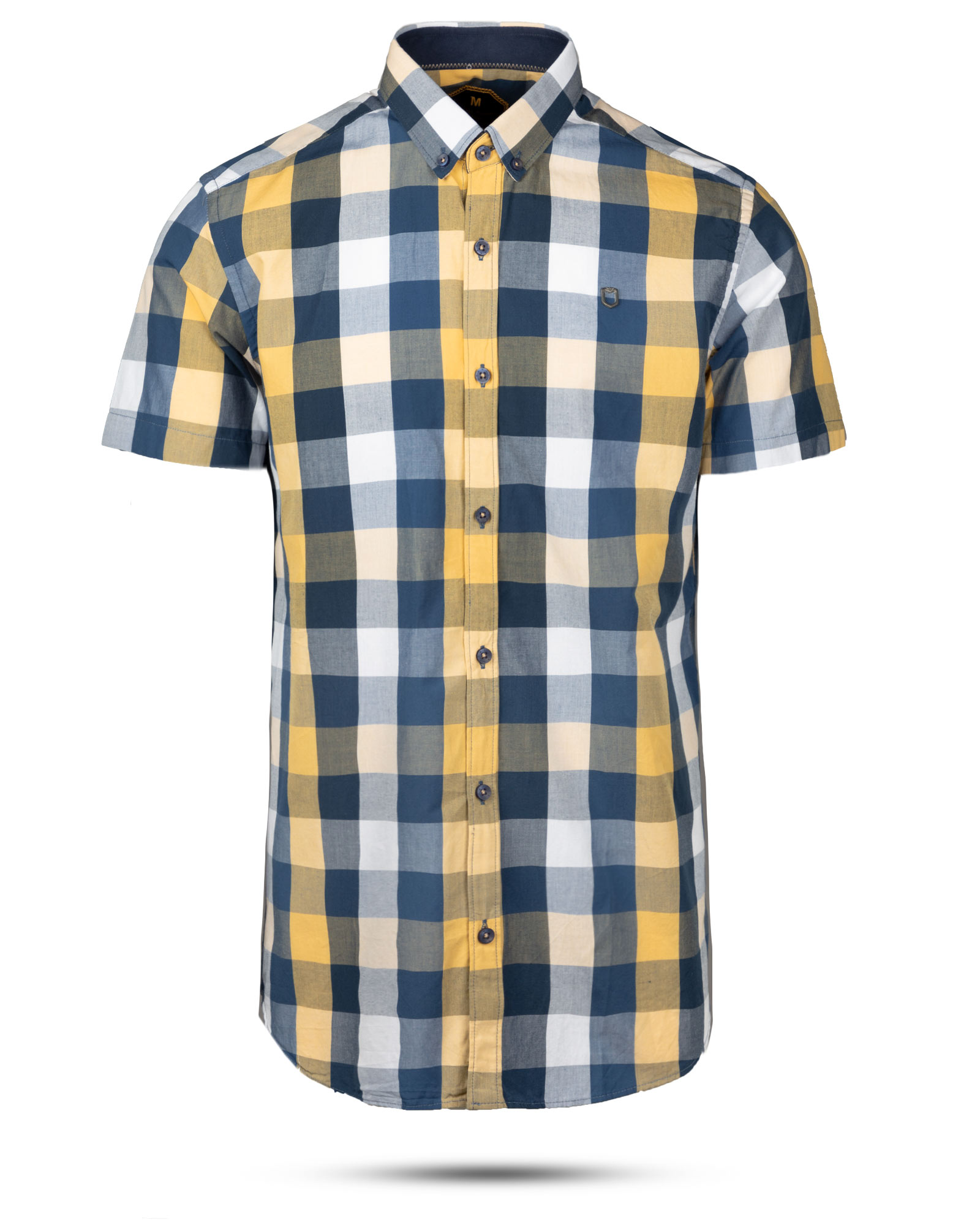 پیراهن مردانه آستین کوتاه 4027 - لیمویى