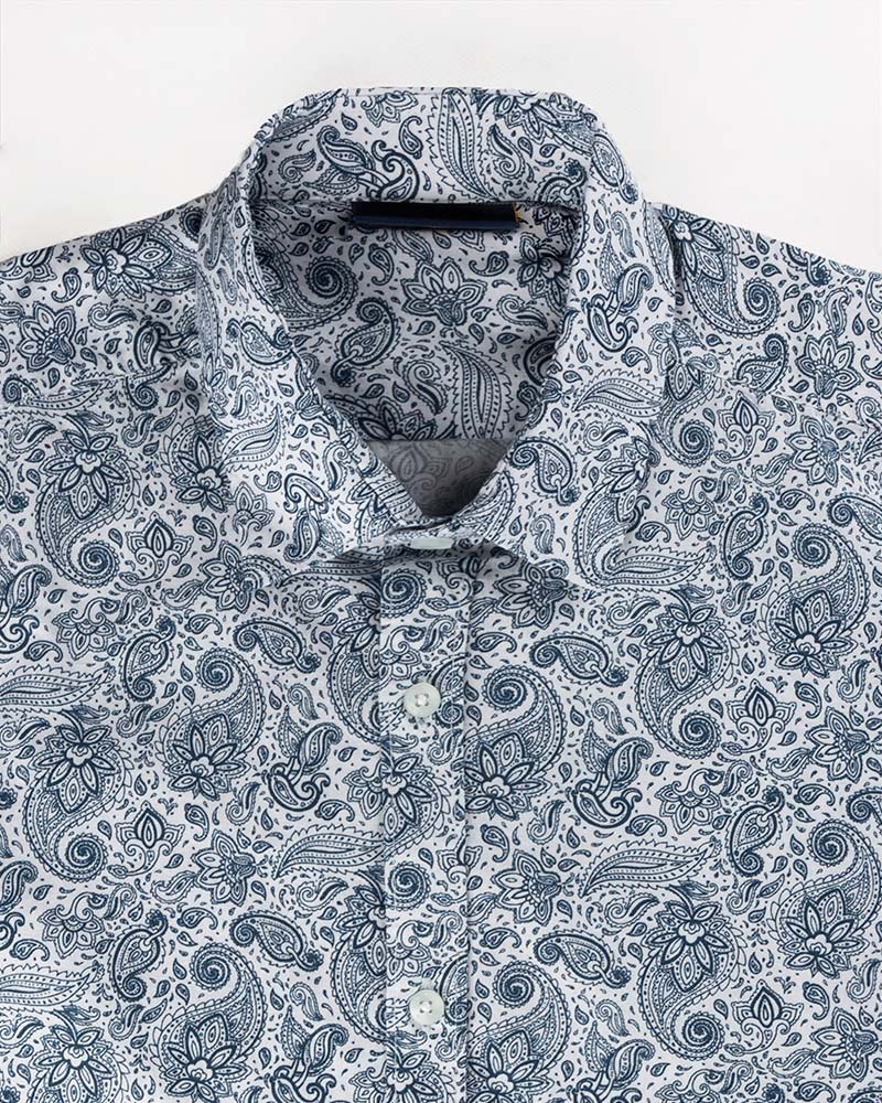 پیراهن هاوایی مردانه 4029- سفید-1