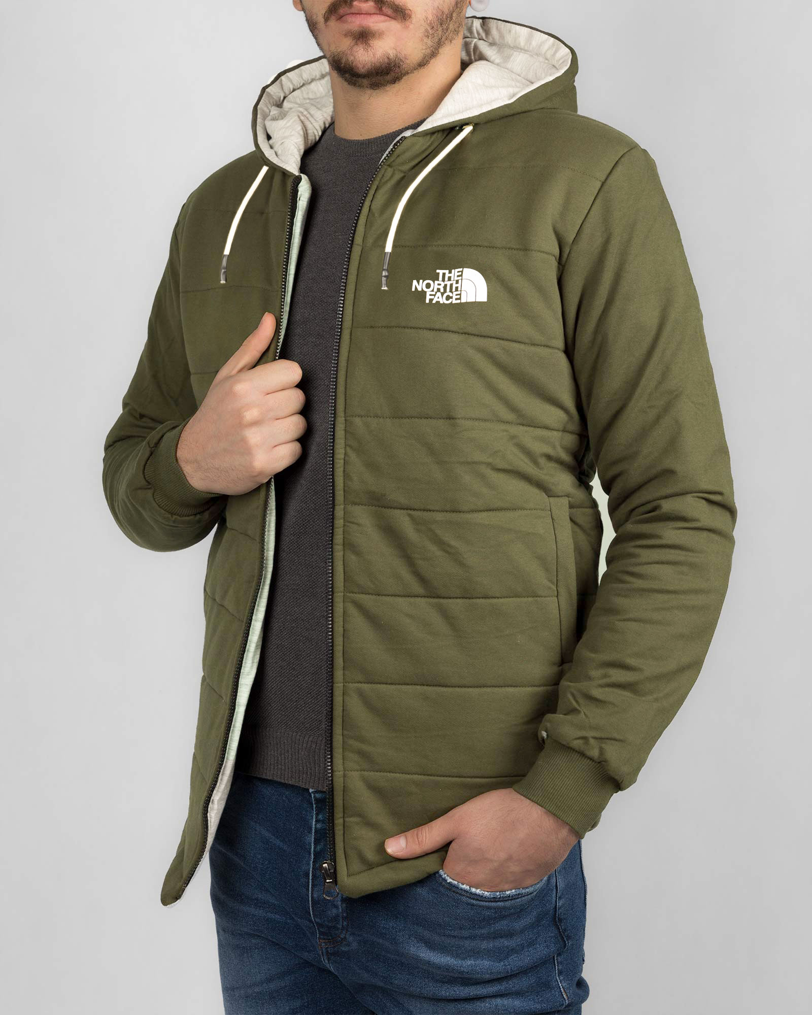 سویشرت مردانه SU558- زیتونی (1)