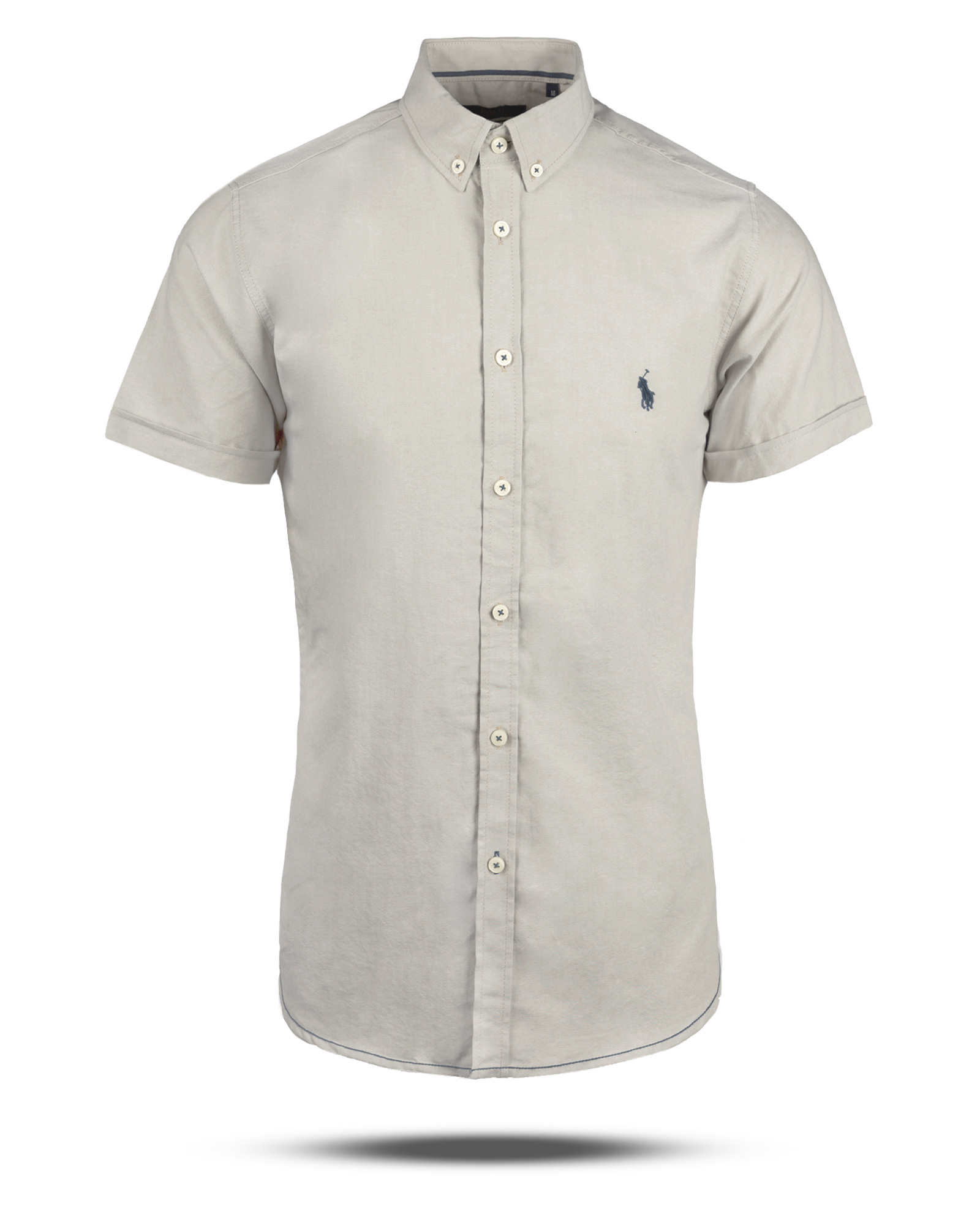 پیراهن آستین کوتاه مردانه 11041-T3 - طوسی کمرنگ