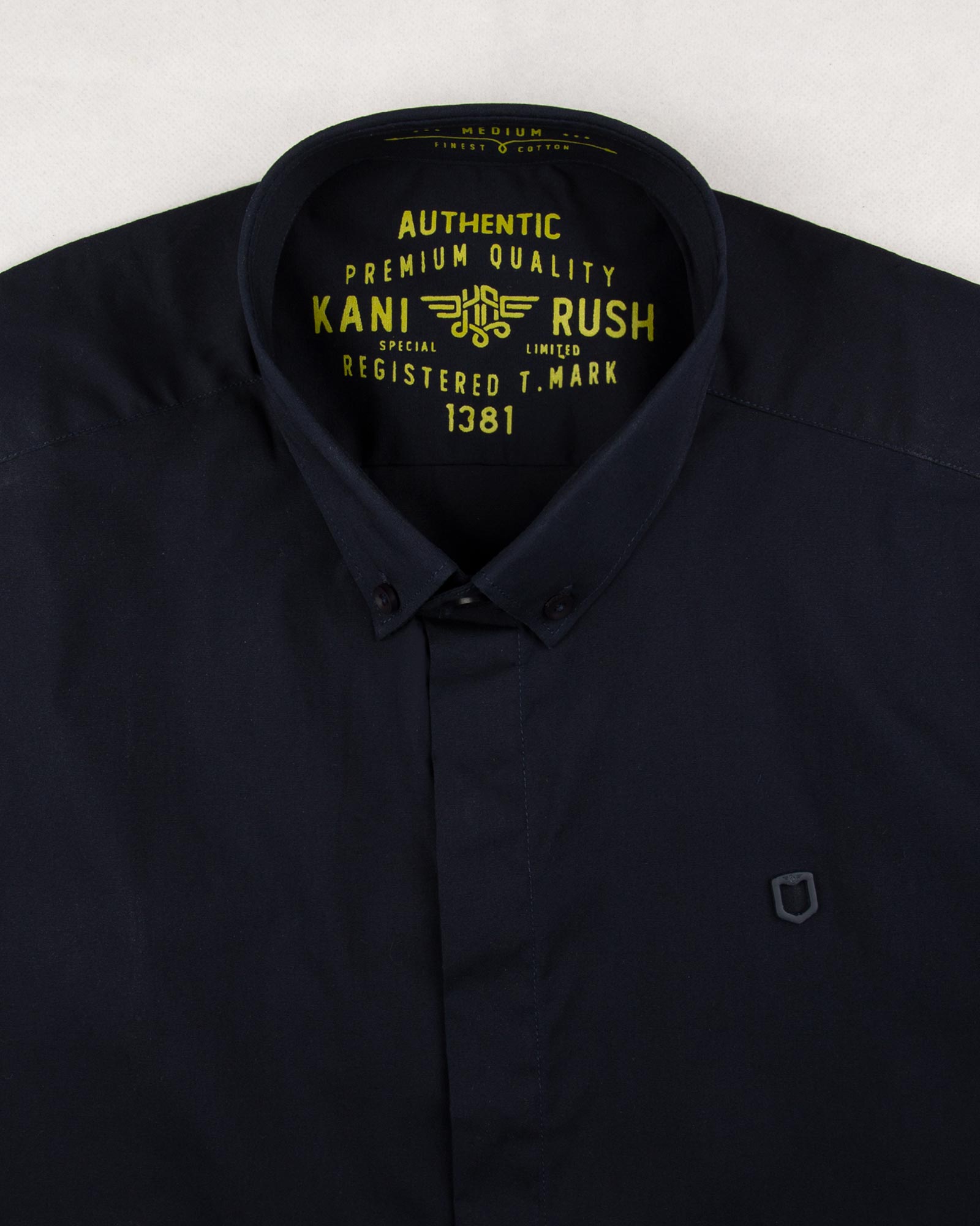 پیراهن آستین کوتاه مردانه 4032- سرمه ای تیره (6)