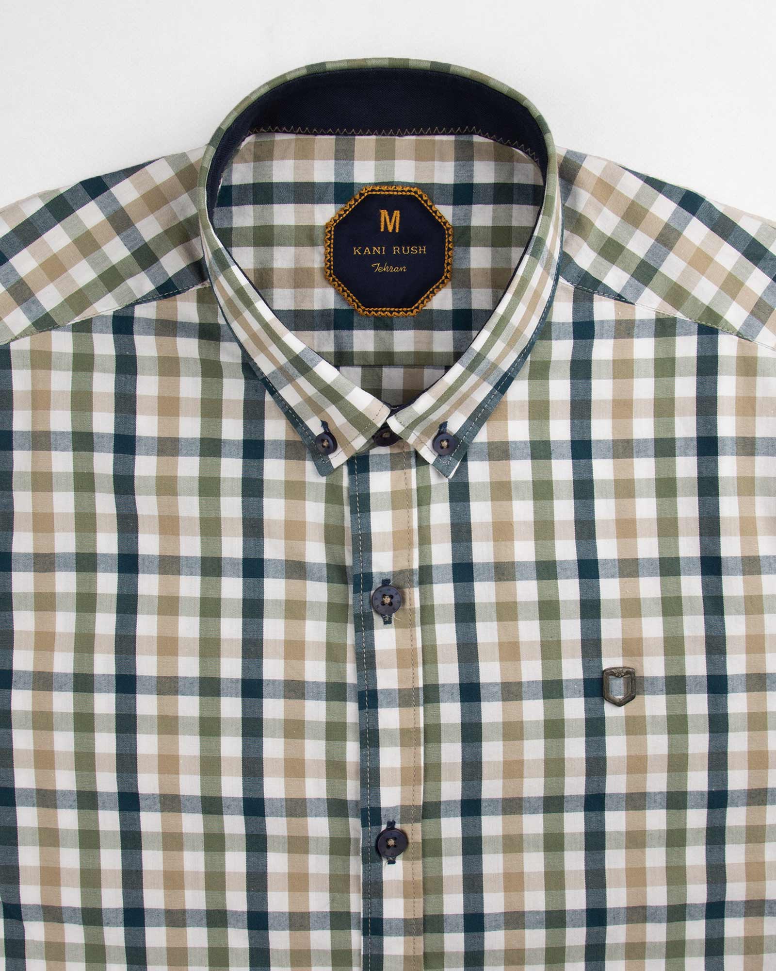 پیراهن چهارخانه مردانه 4026- سرمه ای (3)