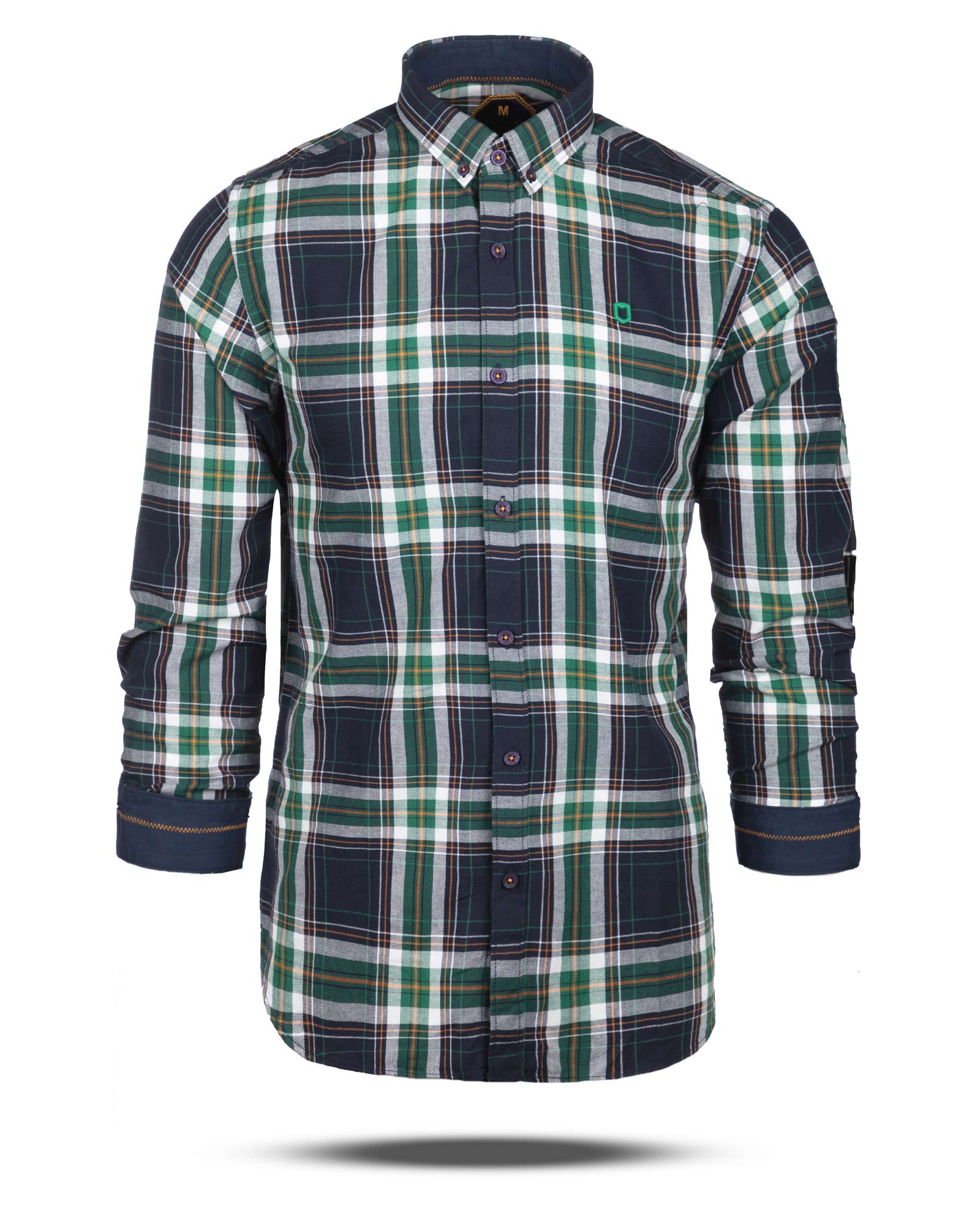 پیراهن چهارخانه مردانه 4415- سبز (1)