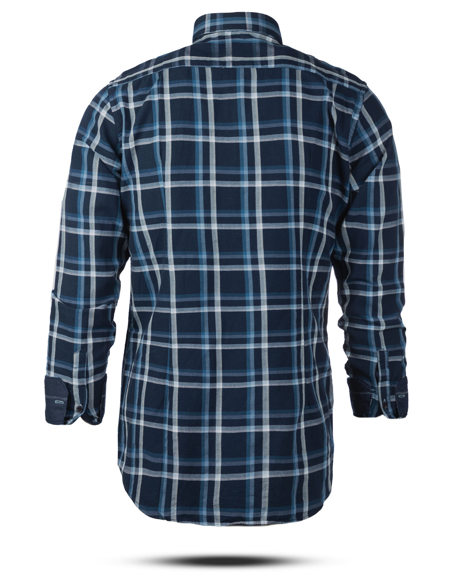 پیراهن چهارخانه مردانه 4416- سرمه ای (4)