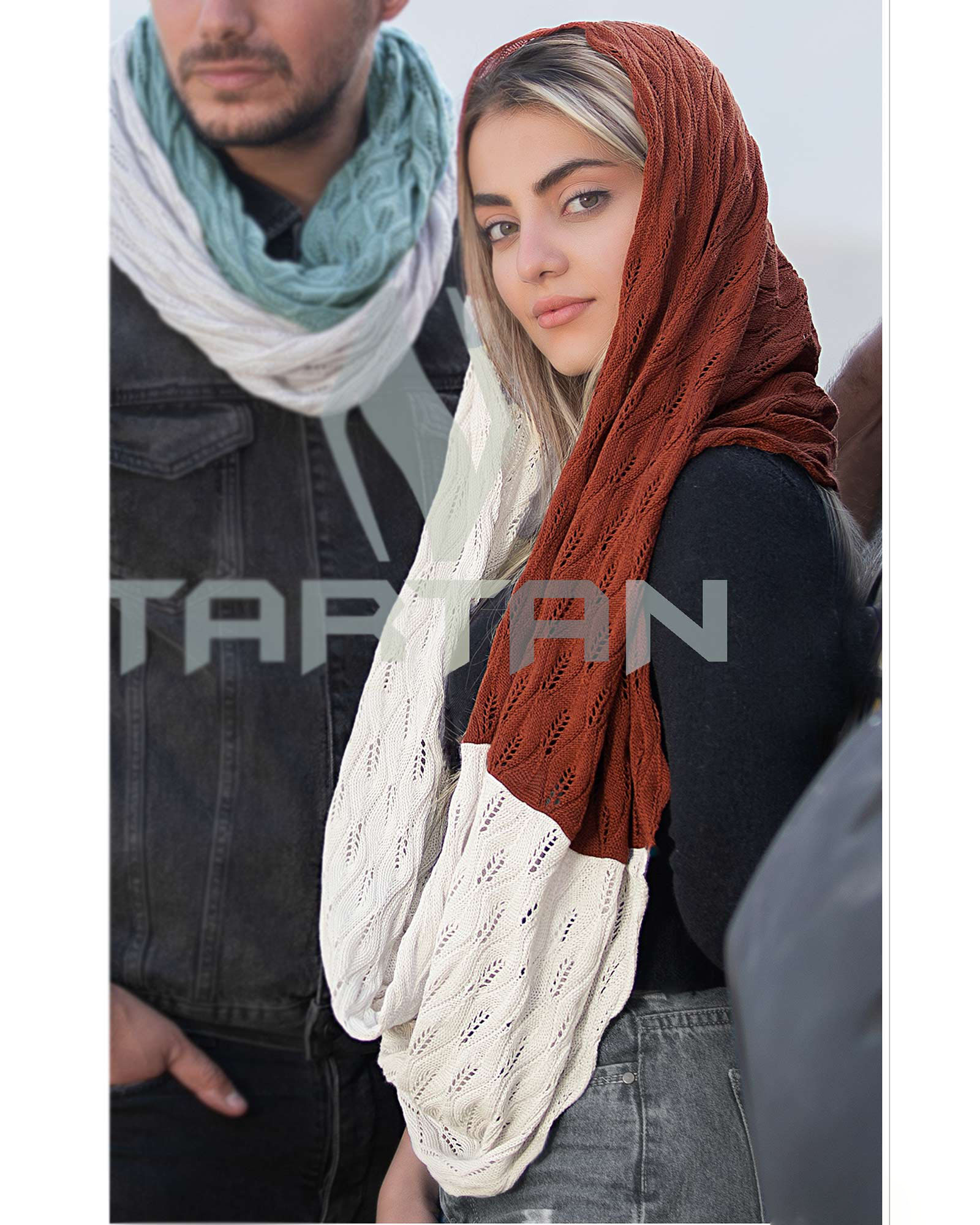 شال گردن رینگی 25018- آجری (1)