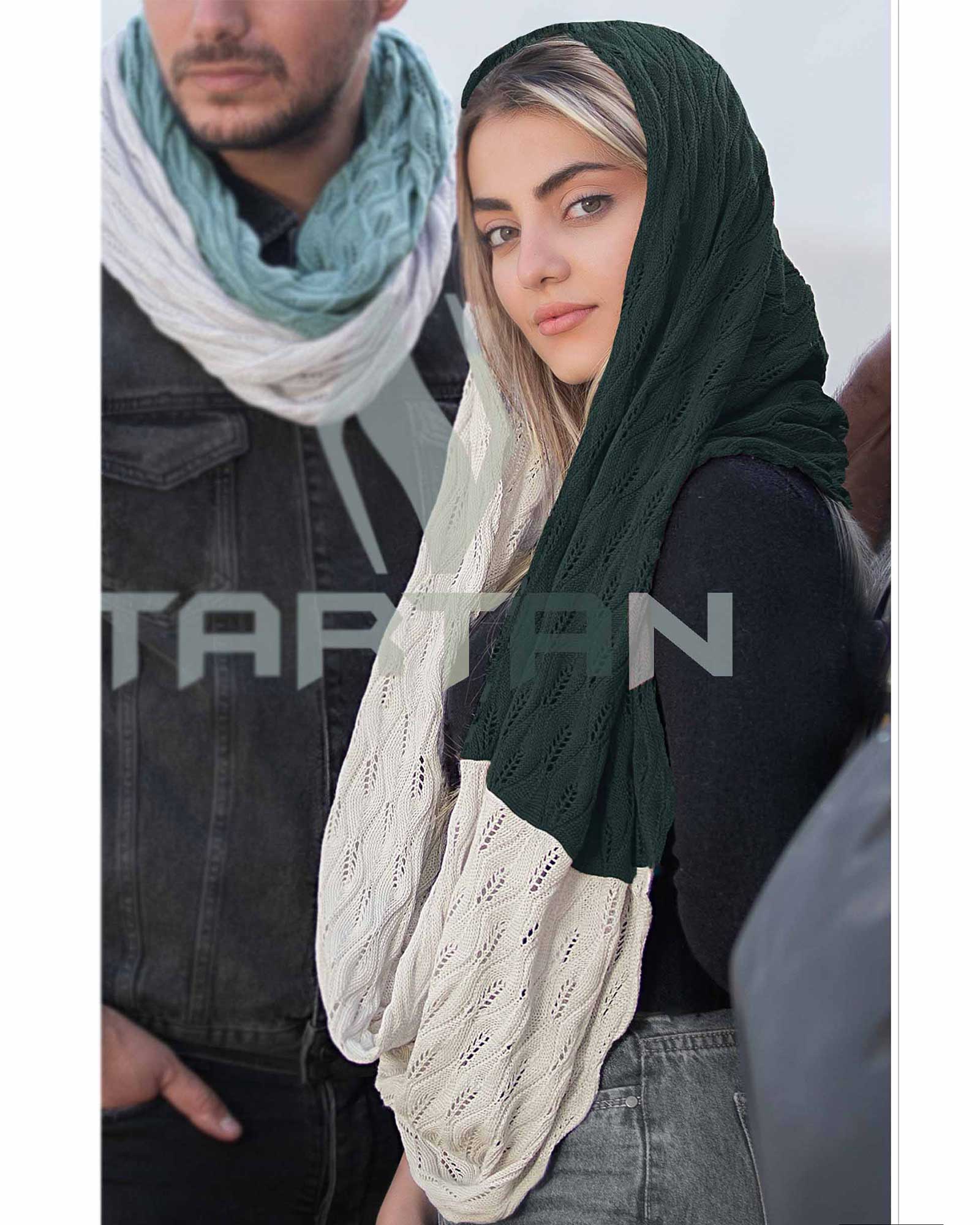 شال گردن رینگی 25018- سبز تیره (1)