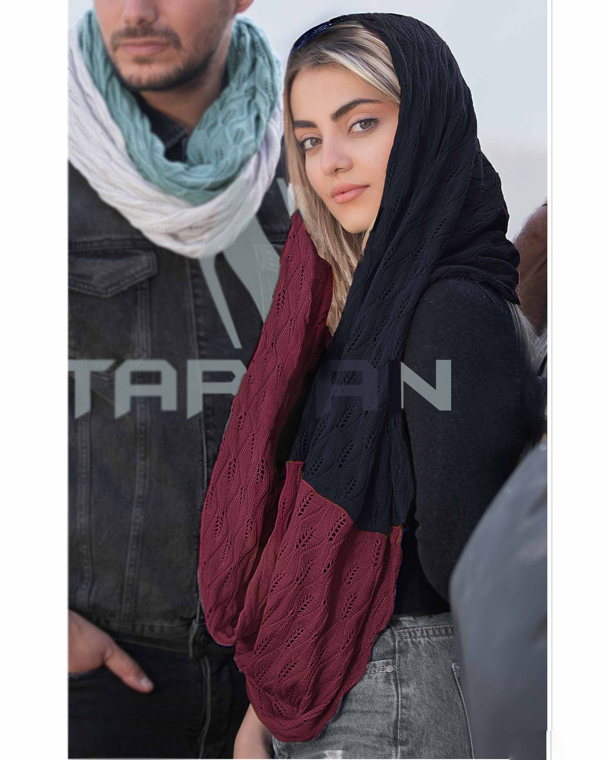 شال گردن رینگی 25018- عنابی (1)