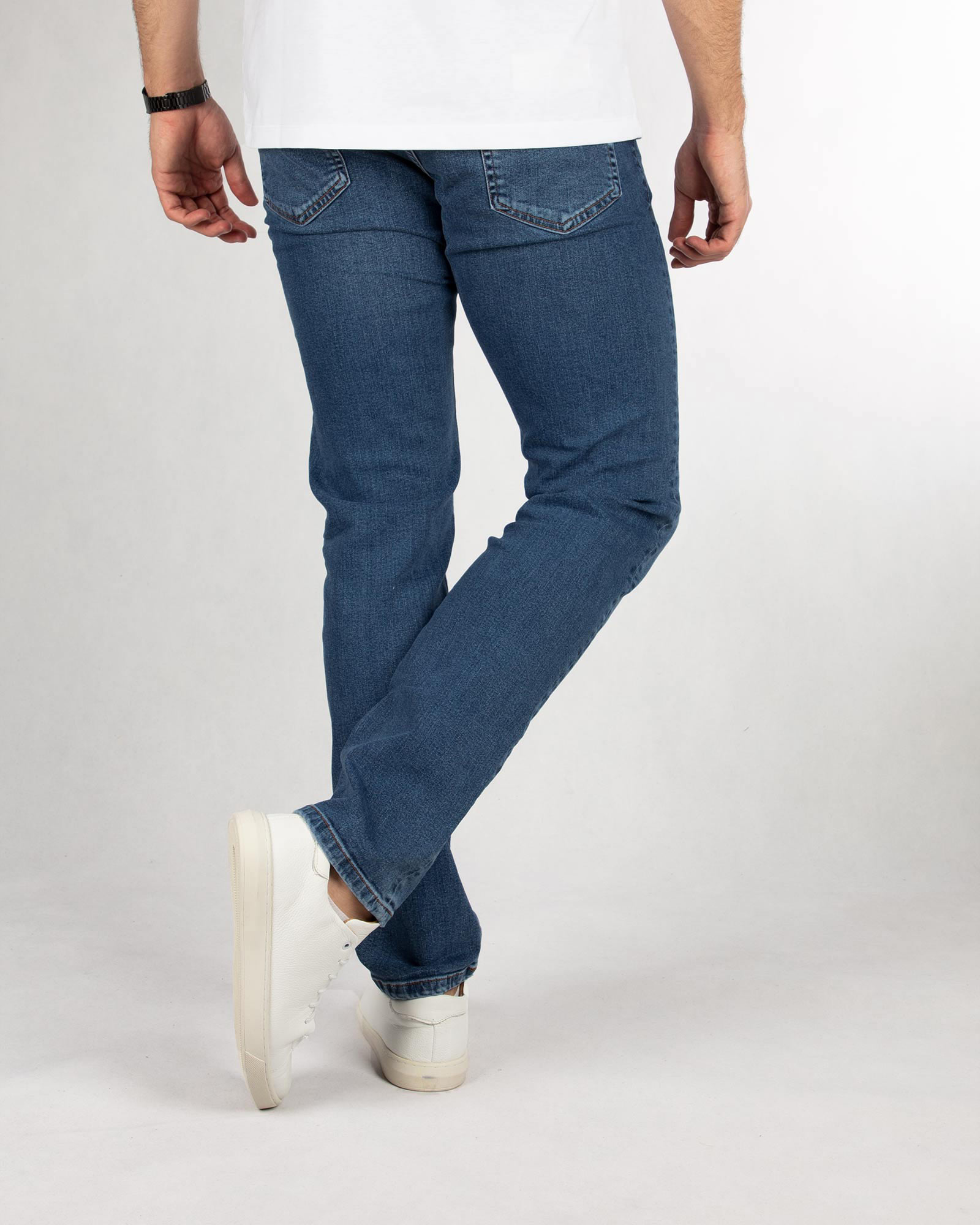 شلوار جین مردانه 1201548- آبی تیره (3)