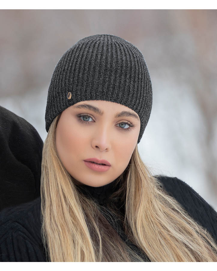 کلاه بافت 30086 - سربی تیره