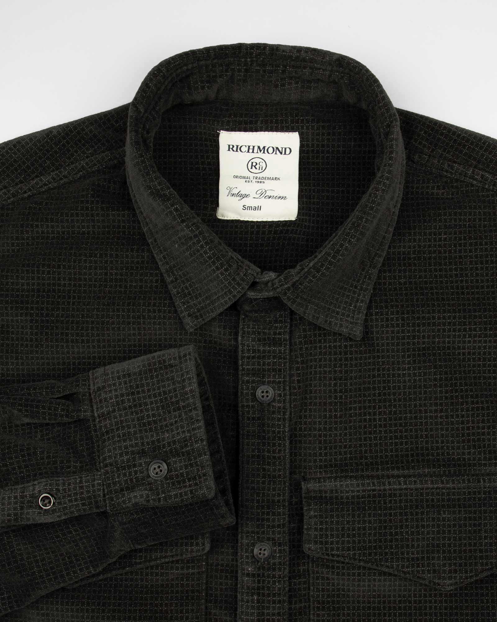 پیراهن مخمل مردانه 143-165-159 - دودی تیره