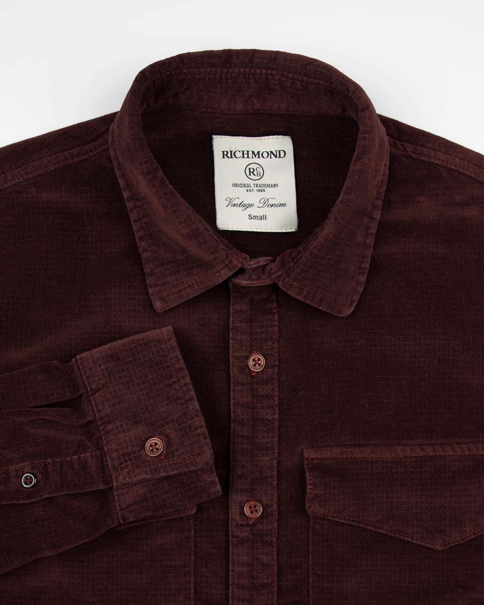 پیراهن مخمل مردانه 143-165-159 - عنابی