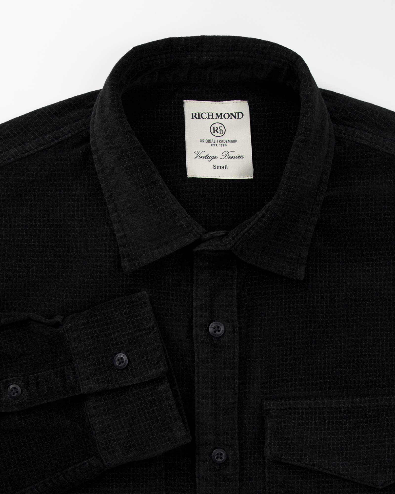 پیراهن مخمل مردانه 143-165-159 - مشکی