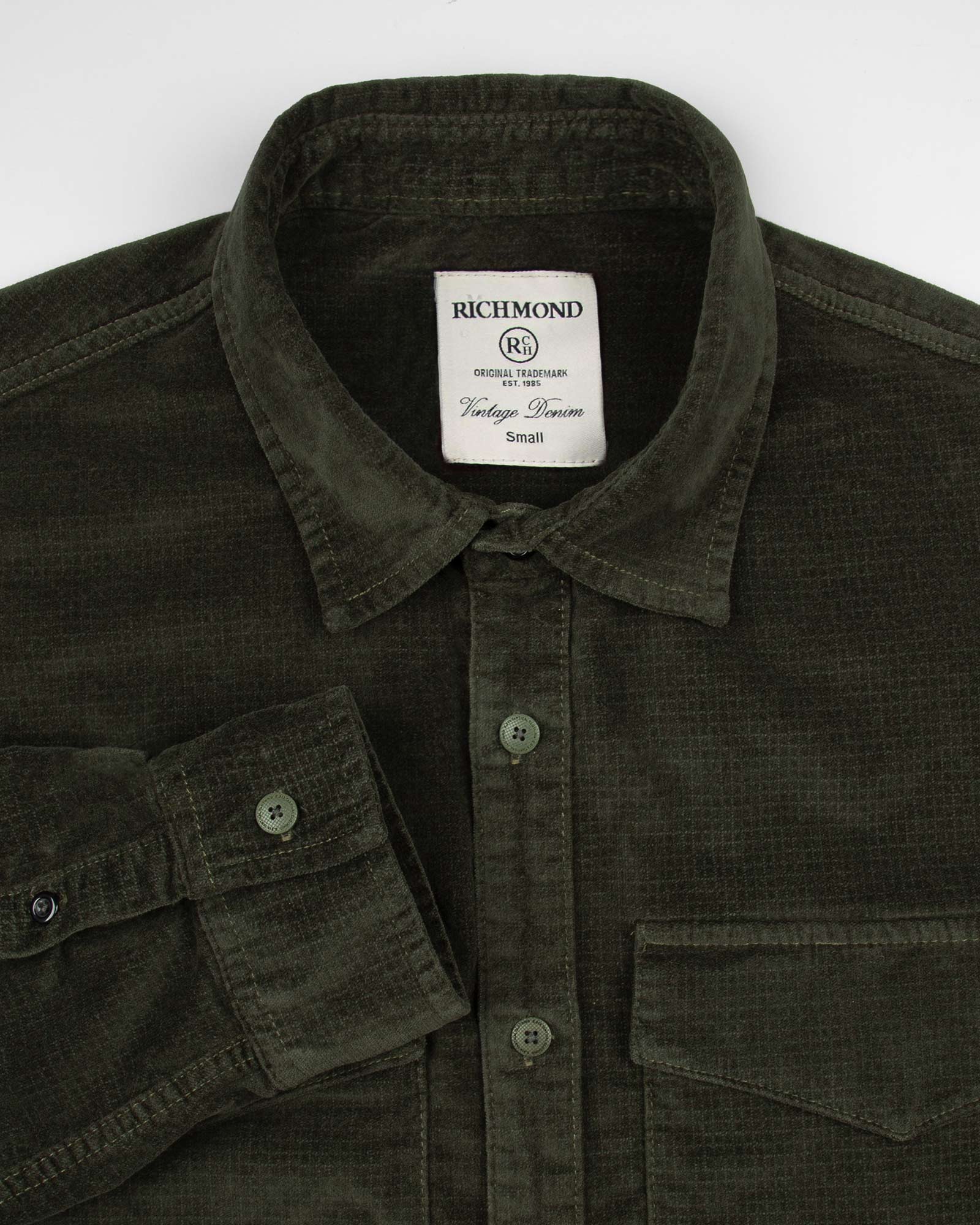 پیراهن مخمل مردانه 143-165-159 - یشمی پررنگ