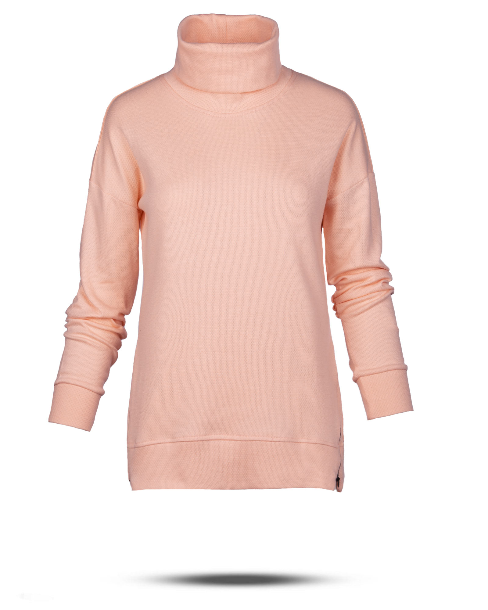 بلوز یقه اسکی زنانه 0190 - صورتی