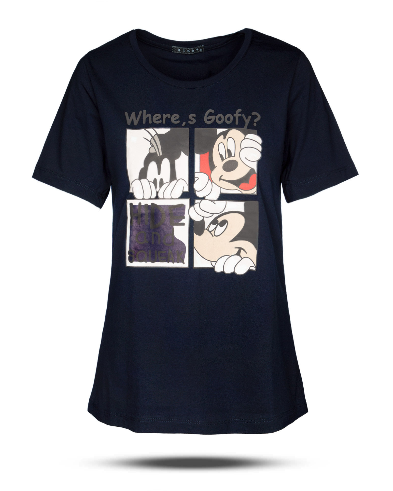 تیشرت دخترانه اسپرت 1369 - سرمه‌ای تیره