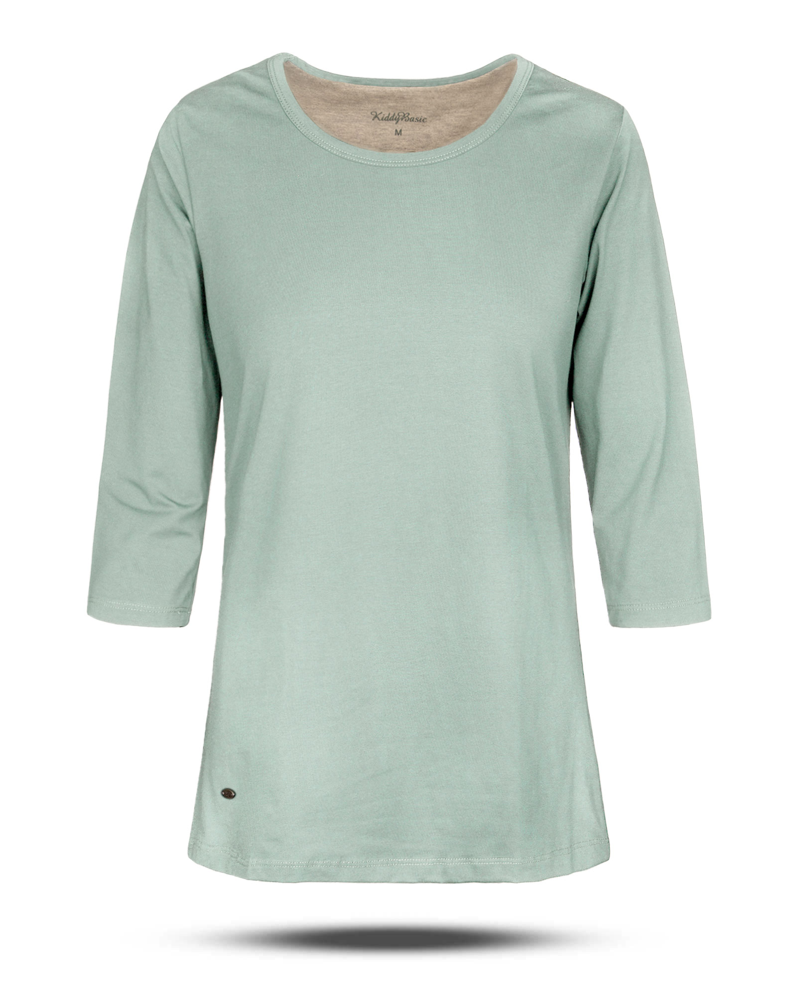 تیشرت نخی دخترانه 1267 - سبزآبی روشن