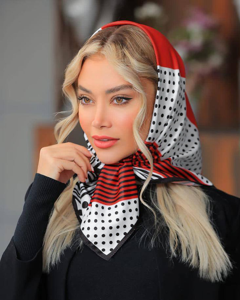 مینی اسکارف زنانه 7363 - قرمز