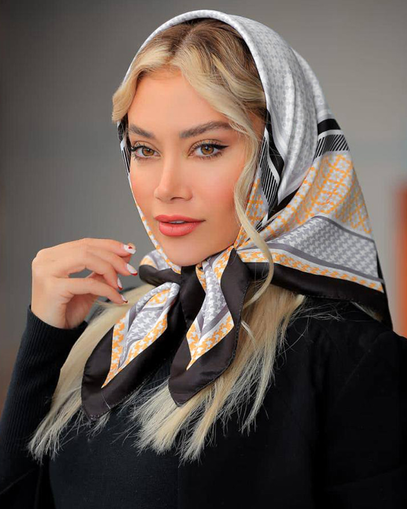 مینی اسکارف زنانه 7363 - نارنجی