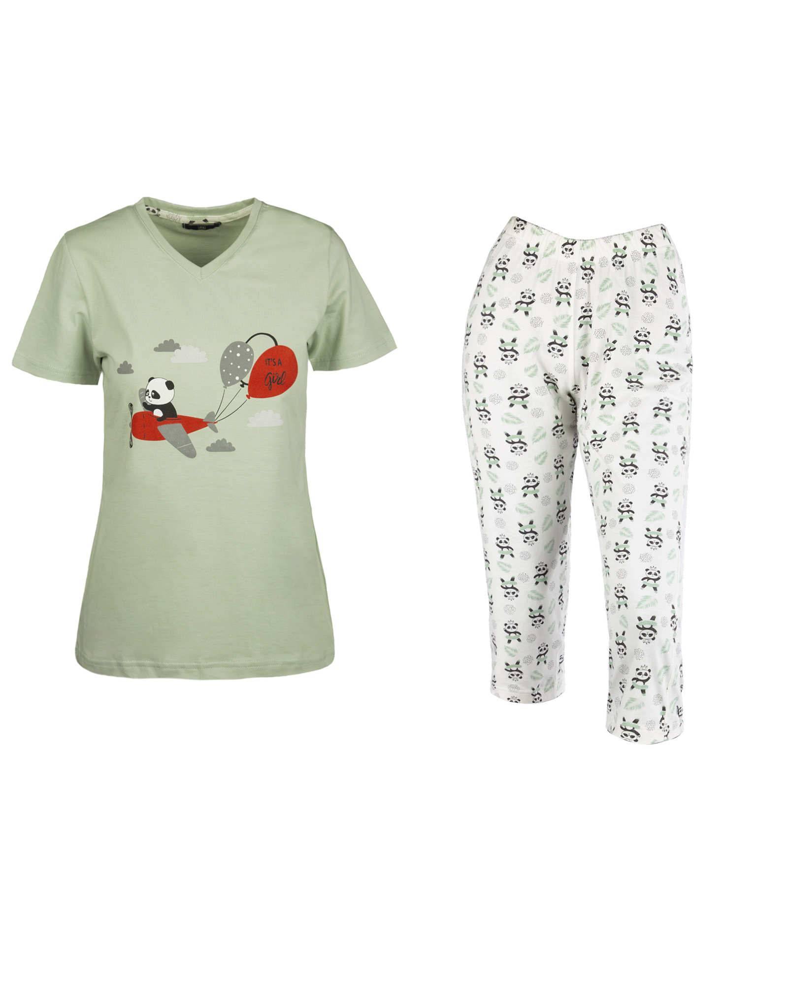 ست تیشرت و شلوار زنانه 0297