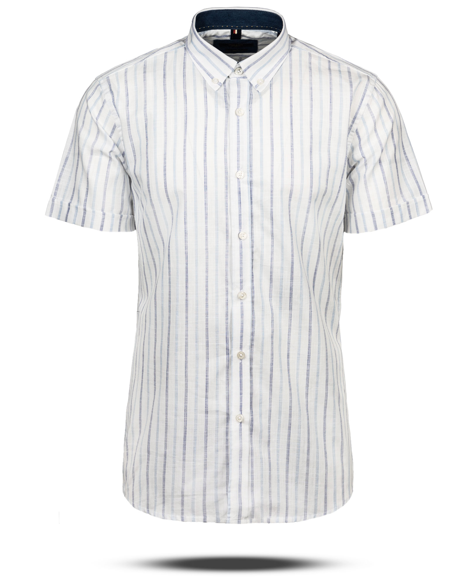 پیراهن راه راه مردانه vk99289-آبی آسمانی