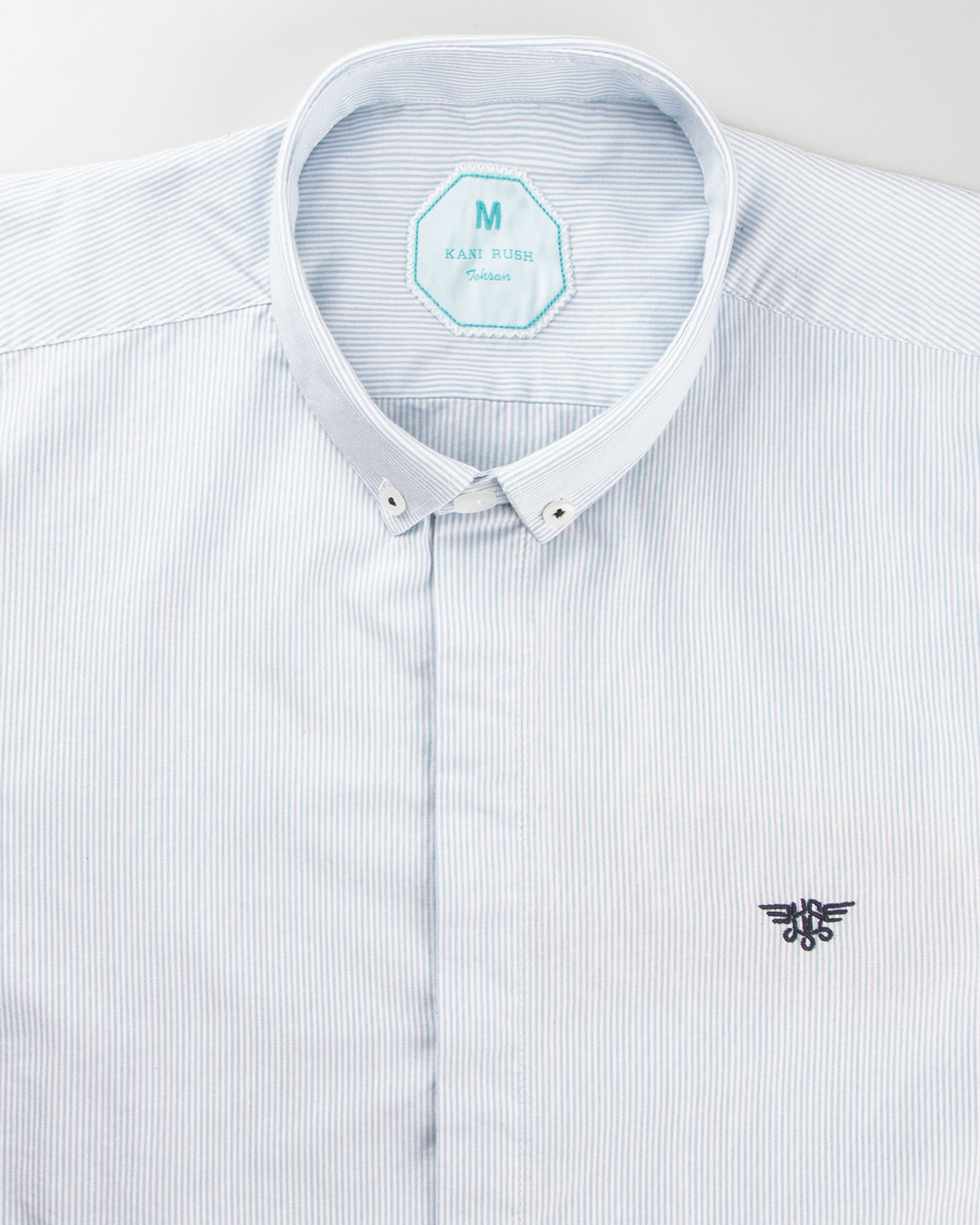 پیراهن راه راه مردانه 4051-آبی روشن-فروشگاه سارابارا-sarabara.com