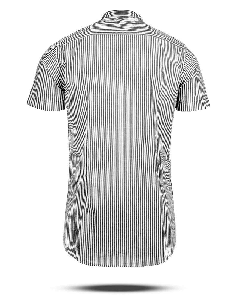 پیراهن راه راه مردانه 4053-مشکی-فروشگاه سارابارا-sarabara (2)