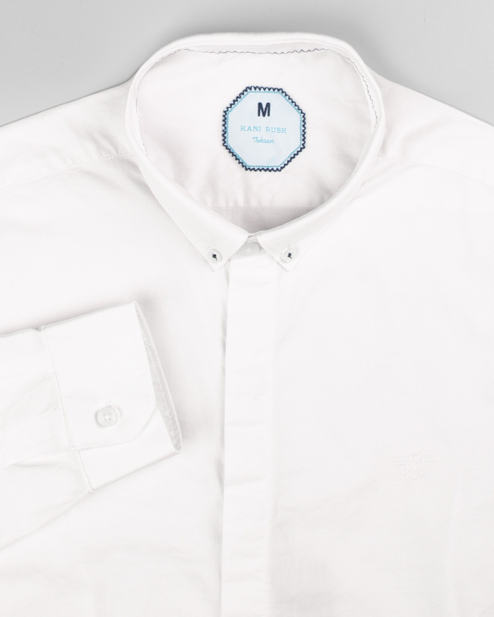 پیراهن مردانه آستین بلند 4465-سفید-فروشگاه سارابارا-sarabara.com