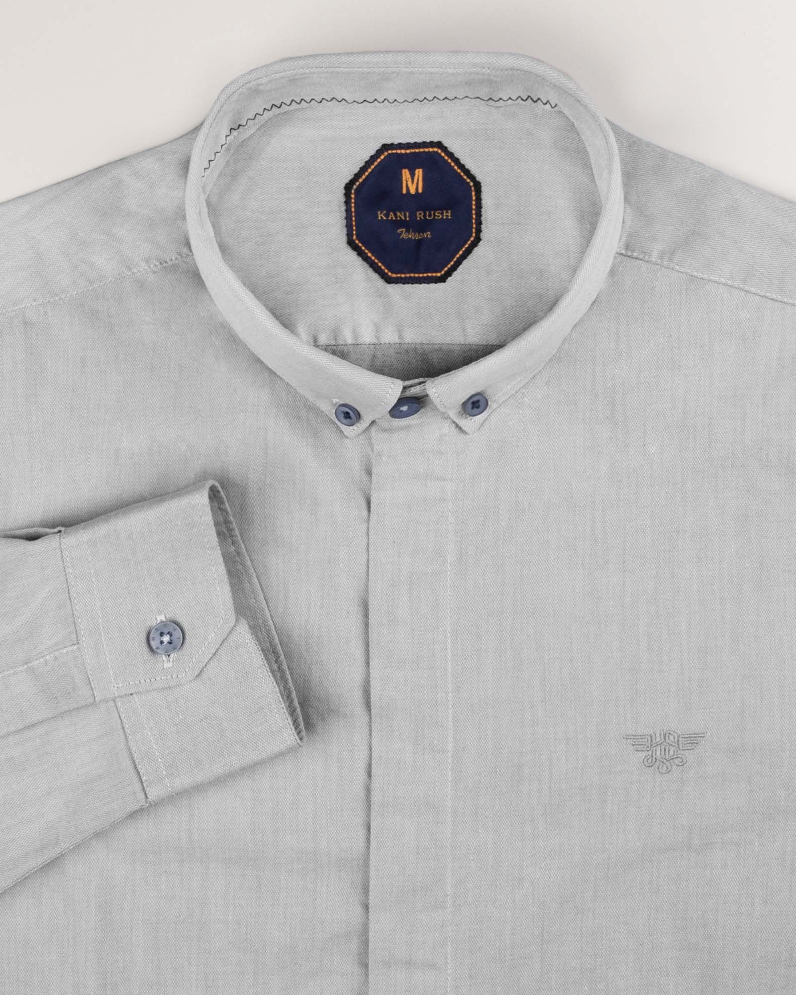 پیراهن مردانه آستین بلند 4465-طوسی کمرنگ-فروشگاه سارابارا-sarabara.com