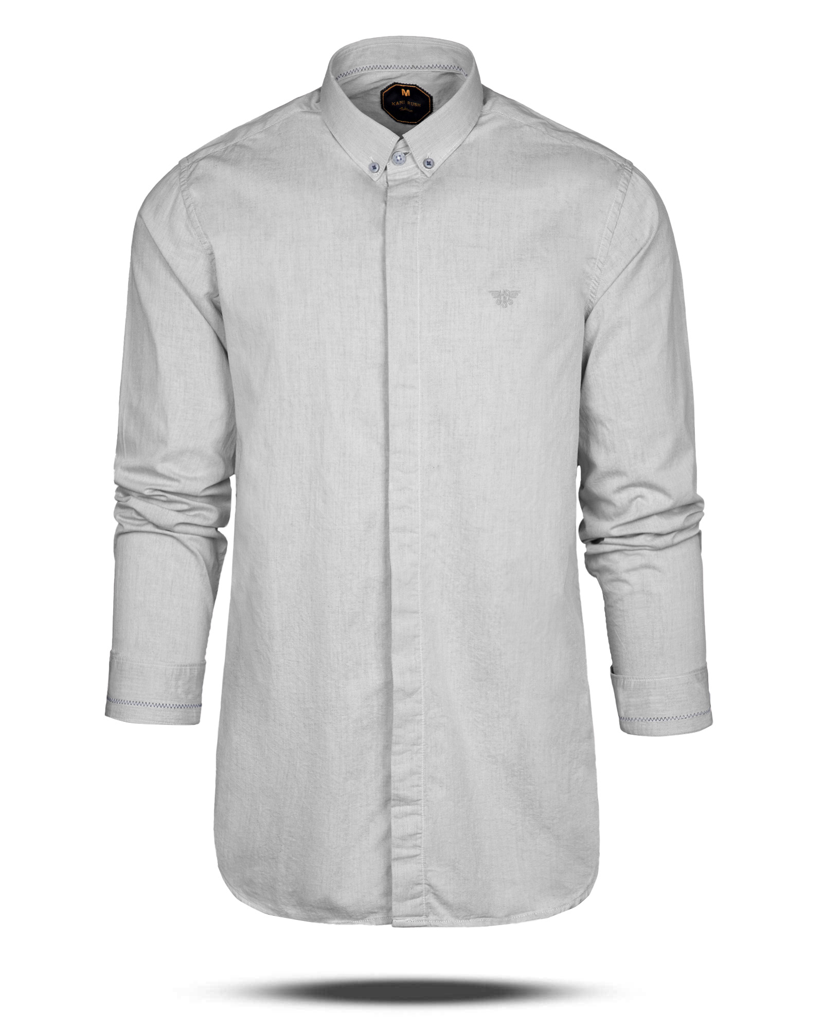 پیراهن مردانه آستین بلند 4465-طوسی کمرنگ-فروشگاه سارابارا-sarabara.com