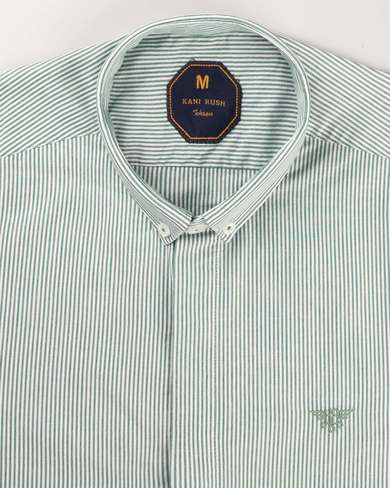 پیراهن مردانه راه راه 4047-سبز دریایی-فروشگاه سارابارا-sarabara.com