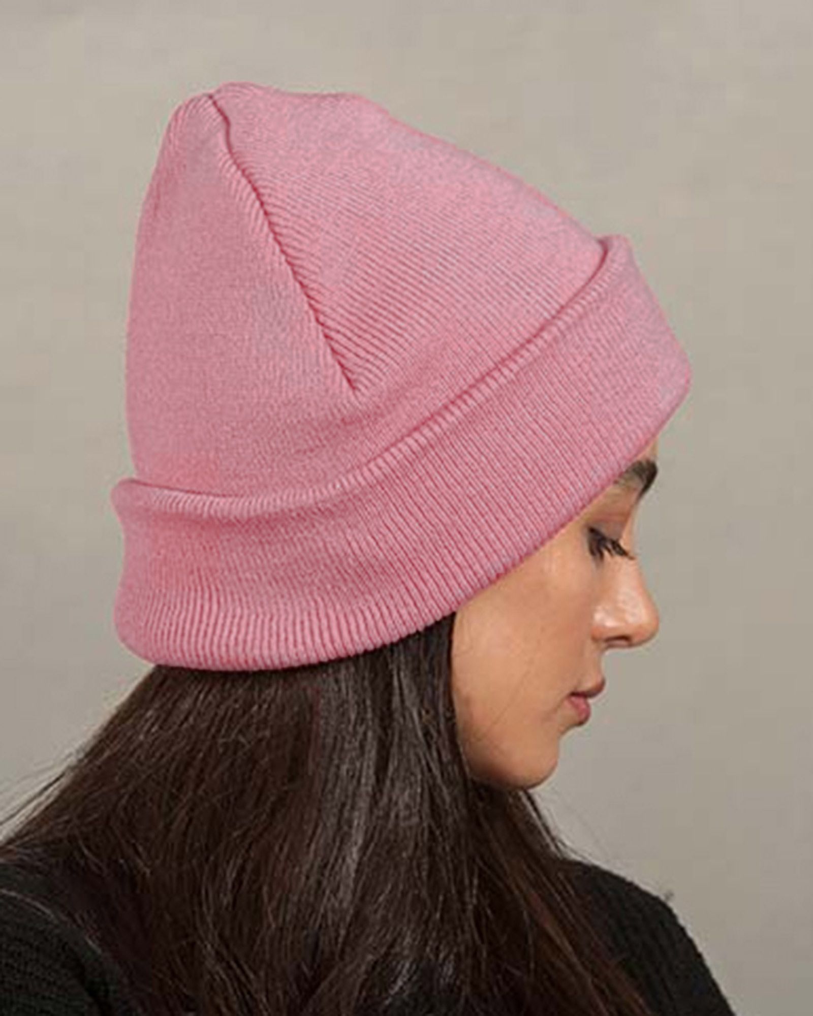 کلاه بافت zk55 - صورتی کثیف