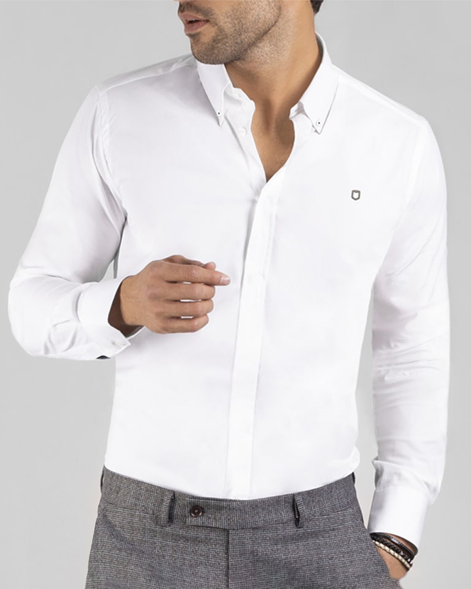 پیراهن مردانه 4401 - سفید