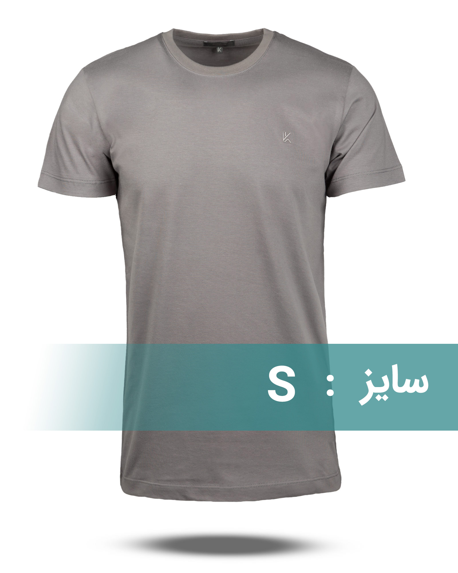 تیشرت بیسیک مردانه VKTI98 - خاکستری