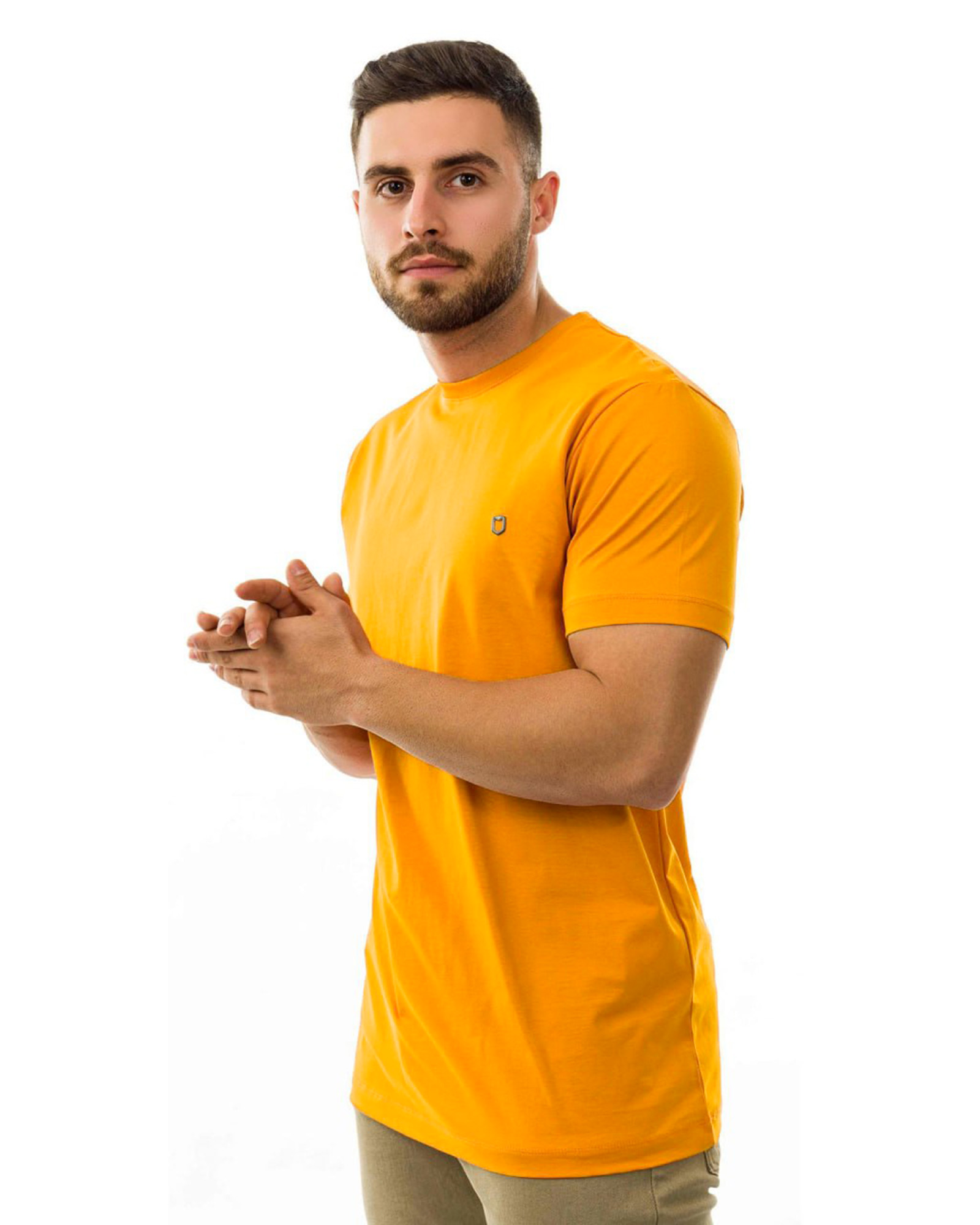 تیشرت بیسیک مردانه طیف زرد و نارنجی 2350new-t5 - نارنجی