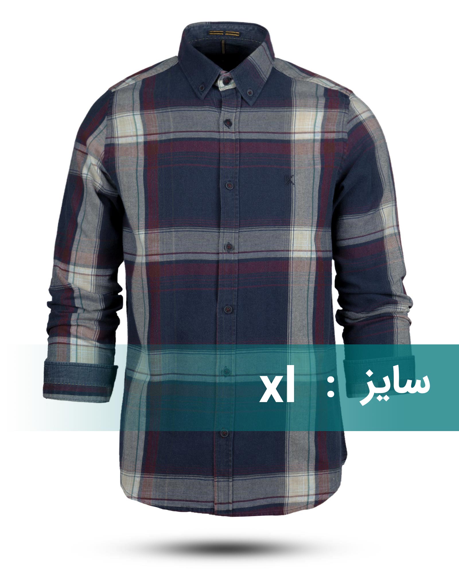 پیراهن کتان نخ مردانه VK990 - قرمز