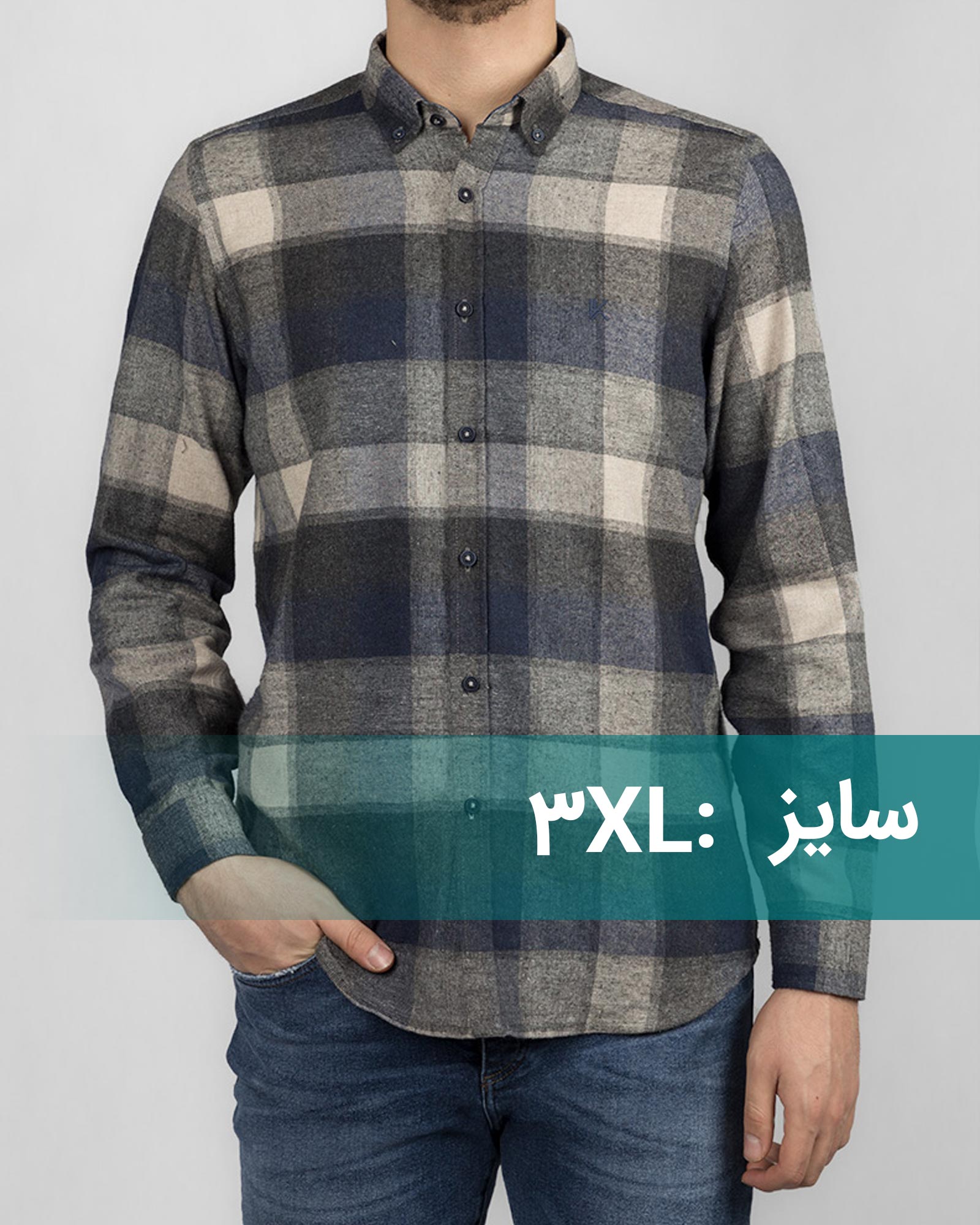 پیراهن پشمی مردانه vk99094