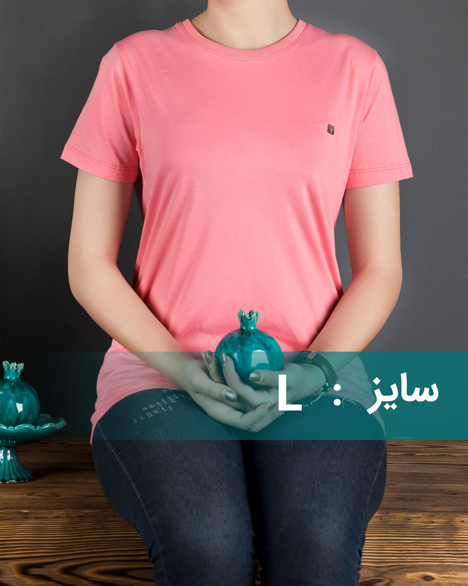 تیشرت‌های ساده‌ی نخی پنبه‌ای زنانه در طیف صورتی - صورتی