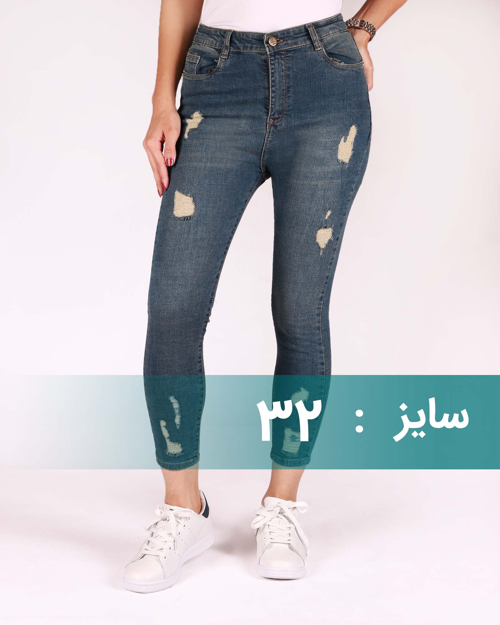 شلوار جین زاپ دار دخترانه