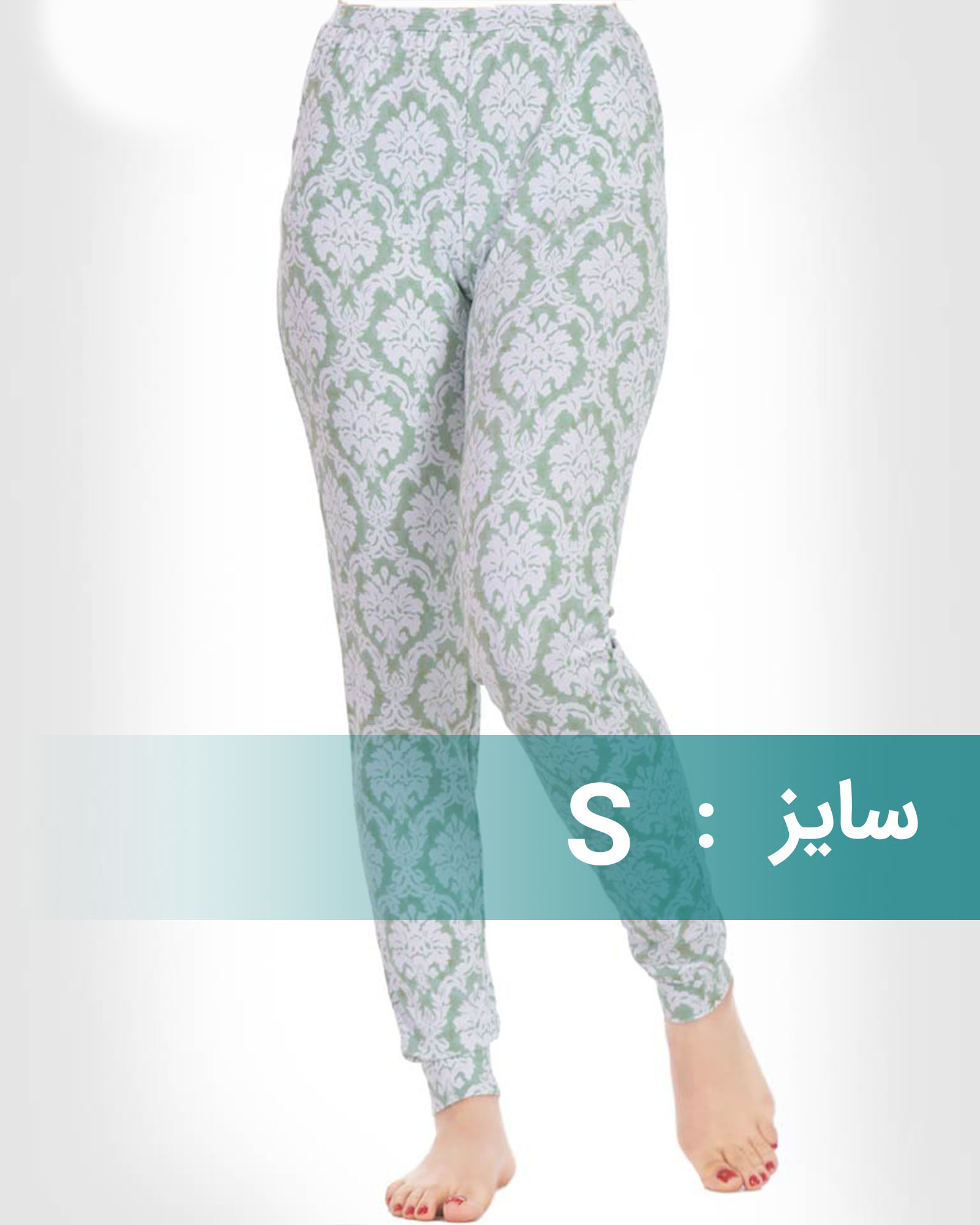 شلوار راحتی زنانه 0738 - سبز کمرنگ