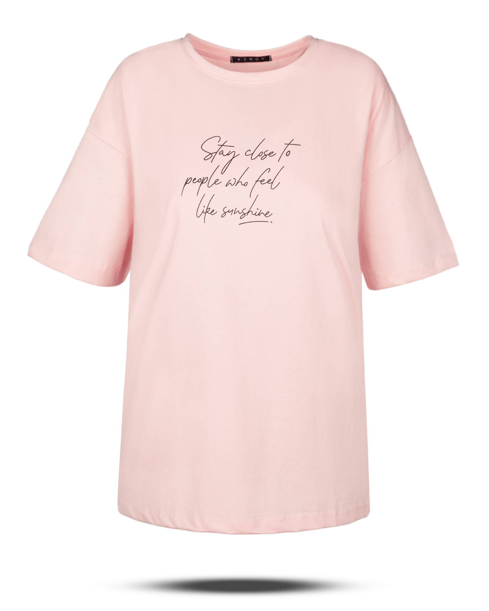 تیشرت اورسایز زنانه 2098 - صورتی