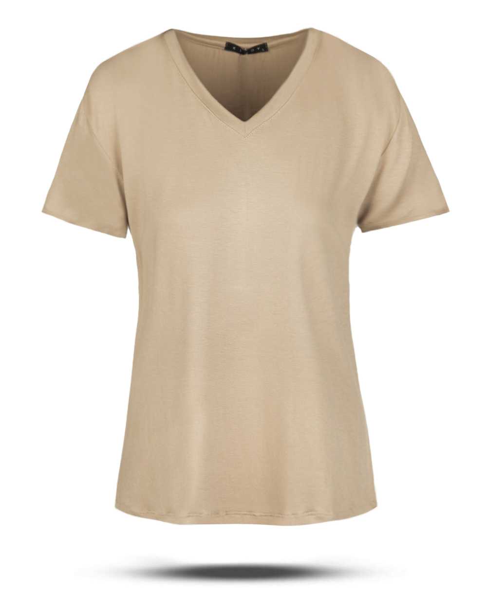 تیشرت ساده زنانه 2151 - کرمى