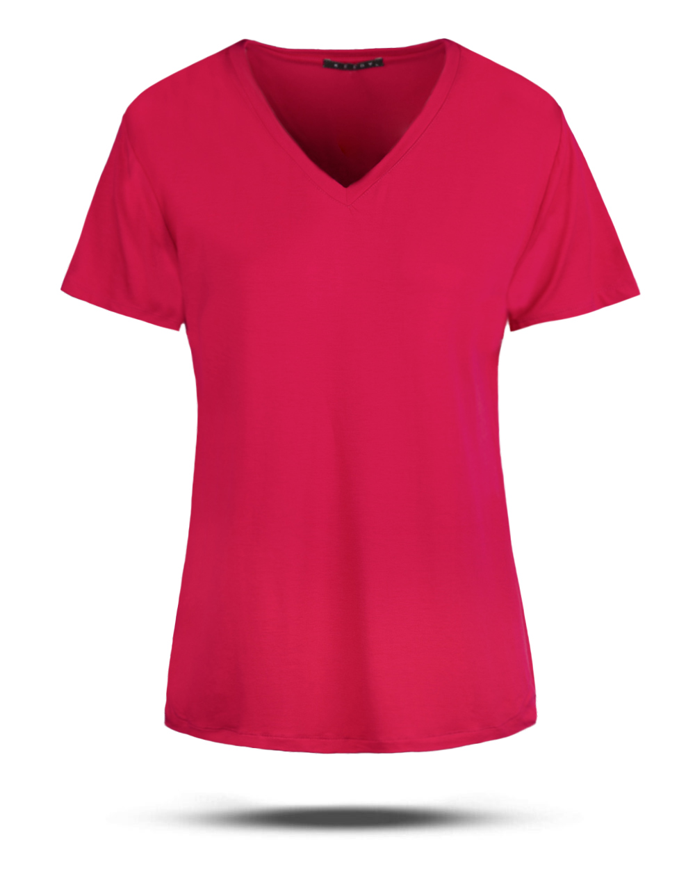 تیشرت ساده زنانه 2151 - صورتی تیره